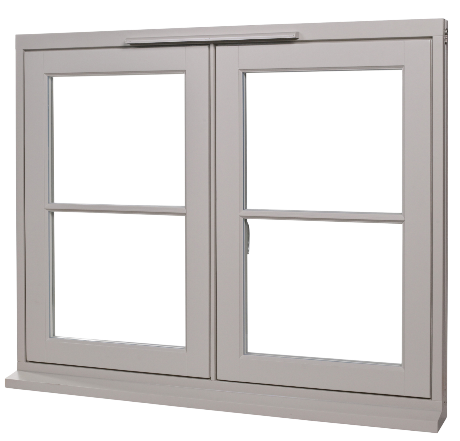 Home 28 "Flush wooden double casement window with horizontal glazing bar – traditional timber window design"