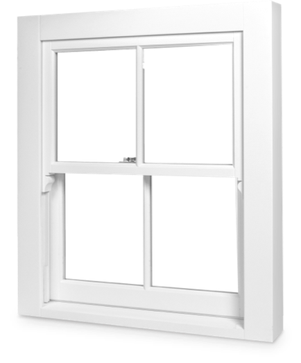Wooden sash window with weights and vertical glazing – classic timber window design
